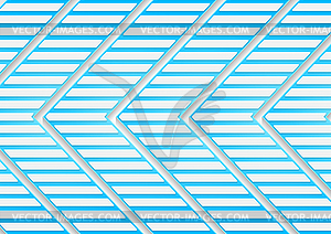 Blue and white tech paper arrows abstract background - vector clipart