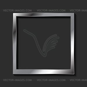 Vintage realistic metallic blank instant photo frame - vector clip art