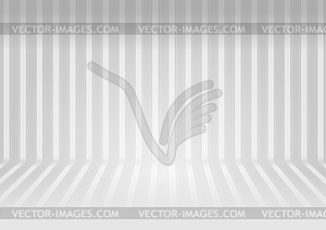 Grey white striped wall and floor abstract - vector image