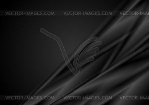 Black smooth stripes abstract minimal background - vector clipart