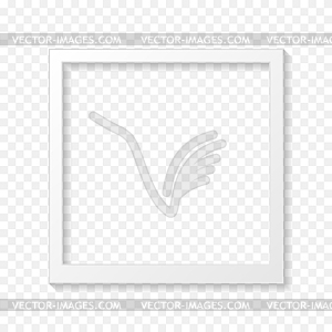 Vintage realistic white blank instant photo frame - vector clipart