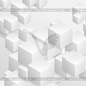 Abstract tech geometric 3d background with paper - vector image