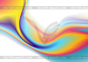 Colorful flowing liquid thermal waves abstract - vector image