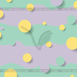 Colorful abstract circles and waves minimal contras - vector clip art