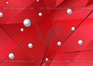 Bright red low poly abstract background with - vector clipart