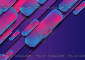 Blue purple neon geometric shapes abstract - vector image