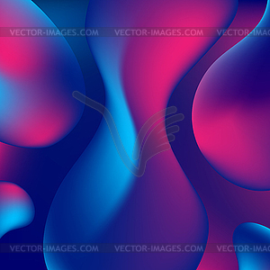 Abstract blue and purple liquid wavy shapes - color vector clipart