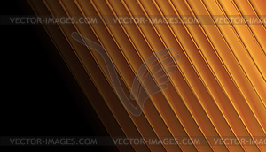 Liquid gold smooth stripes abstract tech background - vector image