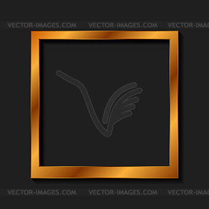 Vintage realistic golden blank instant photo frame - vector clipart / vector image