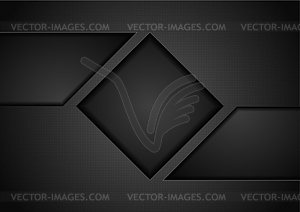 Black hi-tech concept abstract background with - vector clipart