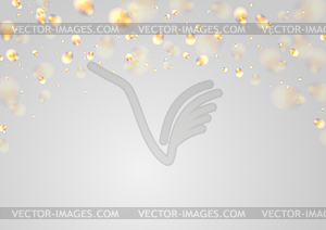 Glowing defocused Christmas lights on grey - vector image