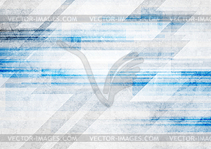 Blue and grey tech geometric grunge background - vector clipart