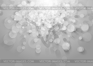 Shiny grey bokeh lights particles background - vector clipart