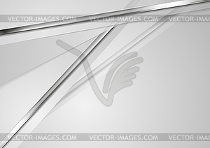 Grey abstract corporate background with metallic - vector image