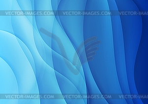 Bright blue smooth blurred waves abstract elegant - vector image