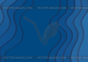 Classic blue corporate material waves abstract - vector clipart