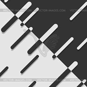 Black white abstract minimal geometric background - vector clipart