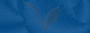 Classic blue abstract fluffy fur waves banner design - vector image