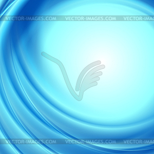 Bright blue smooth blurred waves abstract elegant - vector clip art