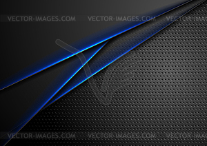 Futuristic technology background with blue glowing - vector clipart