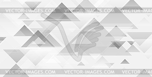 Grey triangles tech abstract minimal geometry - vector clipart