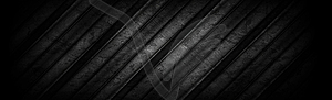 Black vintage grunge stripes abstract banner design - vector clipart