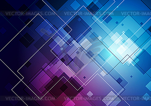 Abstract background with blue purple tech geometry - royalty-free vector image