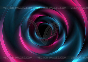 Glowing blue and pink smooth circles abstract tech - vector clip art