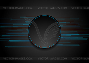 Blue thin abstract lines technology futuristic - vector image