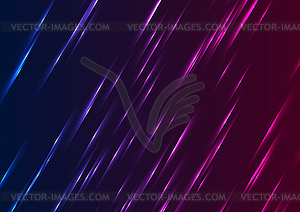 Blue purple glowing neon lines abstract background - vector image