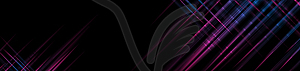 Blue purple glowing lines abstract technology banne - vector EPS clipart