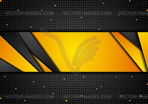 Abstract orange and black technology corporate - vector clipart