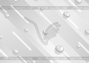 Grey minimal tech geometric background with glossy - vector image