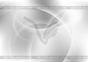 Smooth light grey glossy waves abstract background - vector EPS clipart