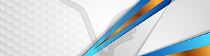 Abstract geometric banner with blue and golden - vector image