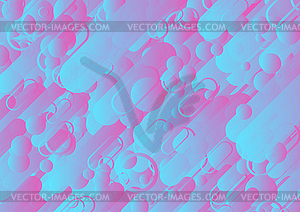 Cyan and pink minimal geometric abstract background - vector clipart