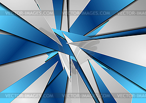 Blue grey abstract glossy polygonal shapes - vector clip art