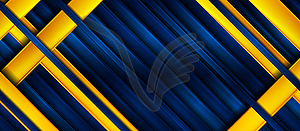 Blue and orange glossy stripes abstract tech - vector clipart