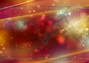 Bright red orange bokeh background - vector clipart