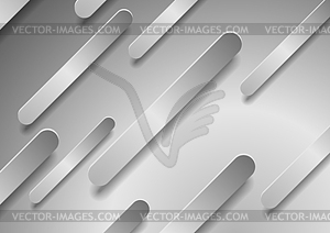 Abstract silver grey hi-tech diagonal shapes - vector clip art