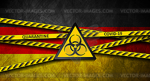 Coronavirus COVID-19 German quarantine abstract - royalty-free vector image