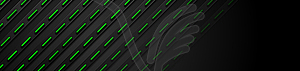 Black and glowing neon green stripes abstract tech - vector clip art