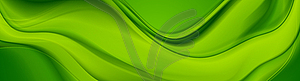 Abstract green liquid blurred waves banner - vector clipart / vector image