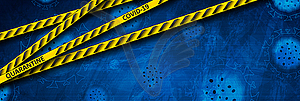 Abstract grunge banner with COVID-19 coronavirus - royalty-free vector clipart