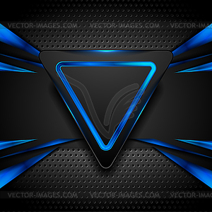 Abstract shiny hi-tech futuristic blue and black - color vector clipart