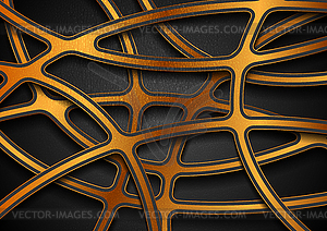 Black and bronze luxury abstract grid grunge - vector image