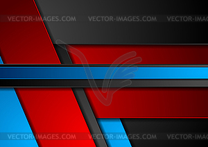 Blue and red geometric stripes abstract corporate - vector clipart