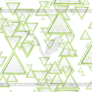 Grey and green triangles abstract geometric tech - vector clipart