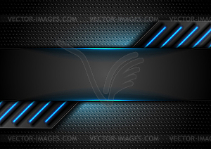 Futuristic technology background with blue glowing - vector clipart