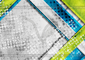 Grunge tech geometric abstract background - vector clip art